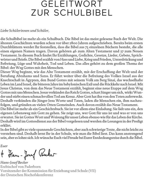 Produktbild Schulbibel Einheitsübersetzung (Deutsch, 2018)