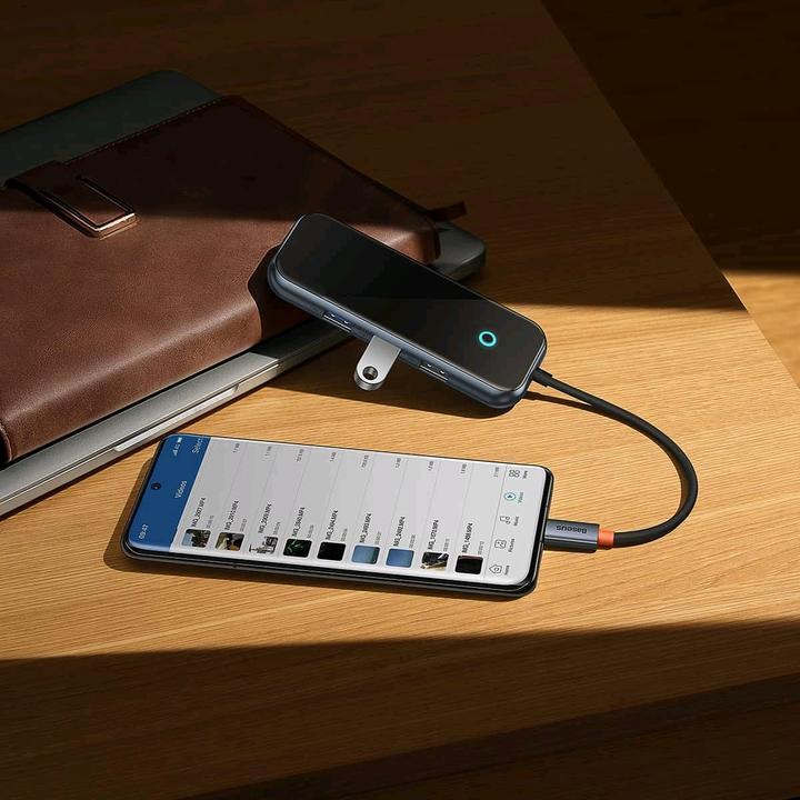 Produktbild Baseus AcmeJoy 5-Port Type-C HUB AdapterType-C to HDMI*1+USB3.0*2+USB2.0*1+Type-C PD&Data *1Dark Gray (USB-C, 5 Ports)