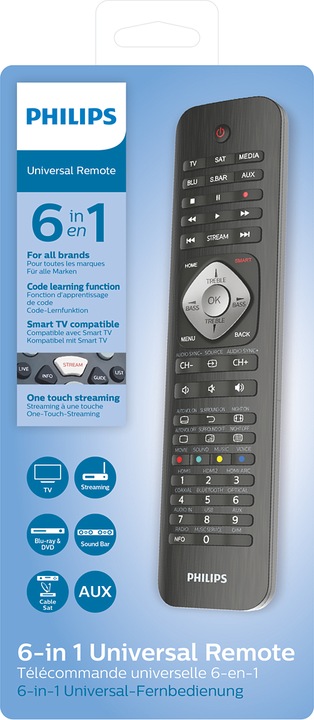 Actual product image Philips SRP5016/10 (Universal remote control, Infrared)