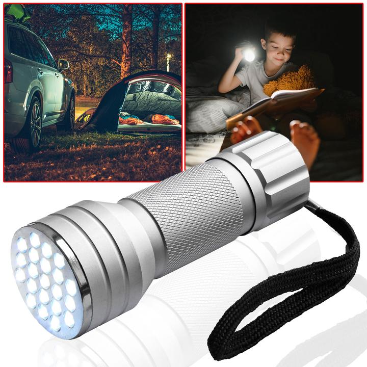 Image du produit Eaxus Lampe de poche à LED avec boîtier en aluminium et 21 LED