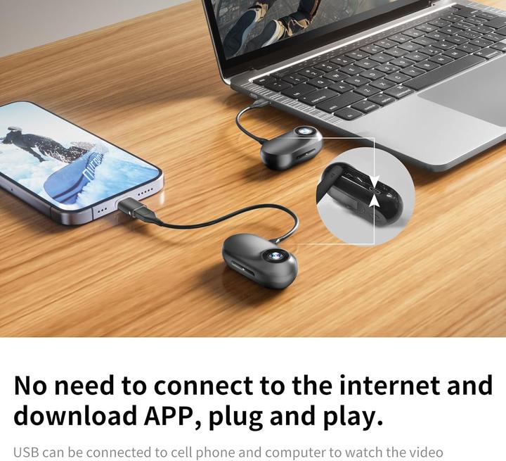 Produktbild Obest 360° Actionkamera mit Bildschirm, Mini Helmkamera