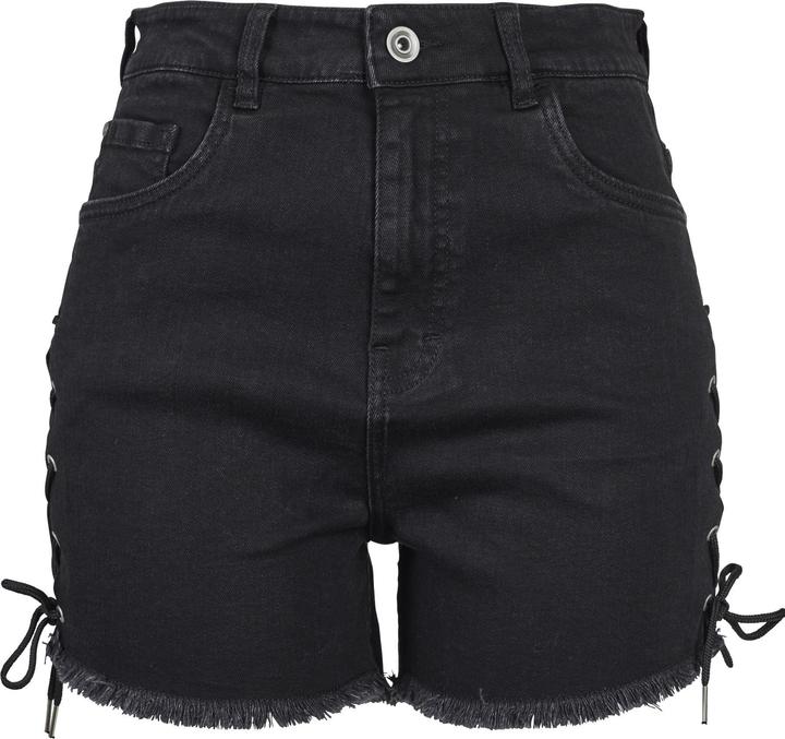 Produktbild Urban Classics Ladies Highwaist Denim Lace Up Shorts (32)