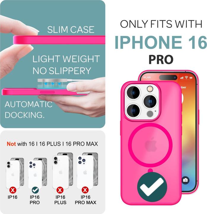 Produktbild Nalia Matte Hybrid Hülle mit MagSafe Funktion (Apple iPhone 16 Pro)