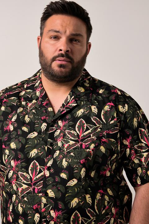 Produktbild Men+ Viskose-Hemd, Halbarm, Alloverprint, Cubakragen, Cuba Fit (XL)