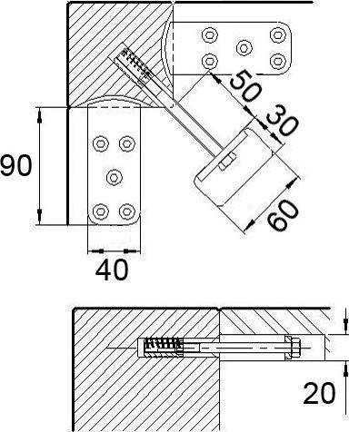 Actual product image Meyer Table foot fixtures INECK mini