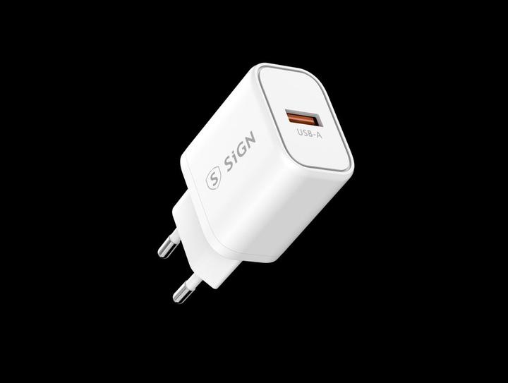Produktbild SIGN Wall Charger USB-A QC 3.0, 18W, 3A - White (18 W)