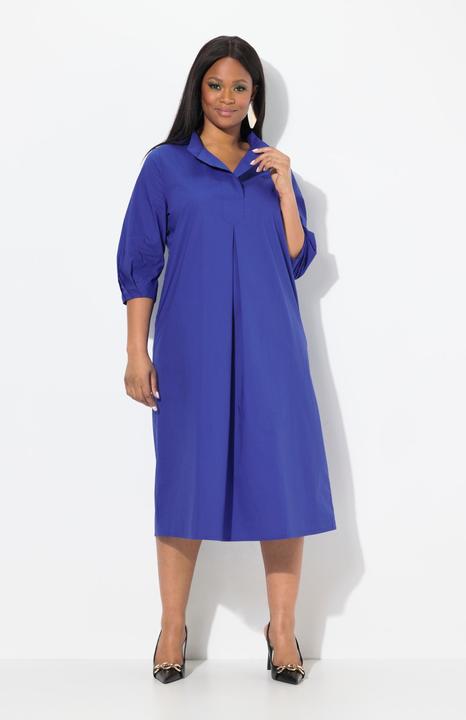 Actual product image Ulla Popken Paper Touch 3/4 Sleeve Collared Dress (60)