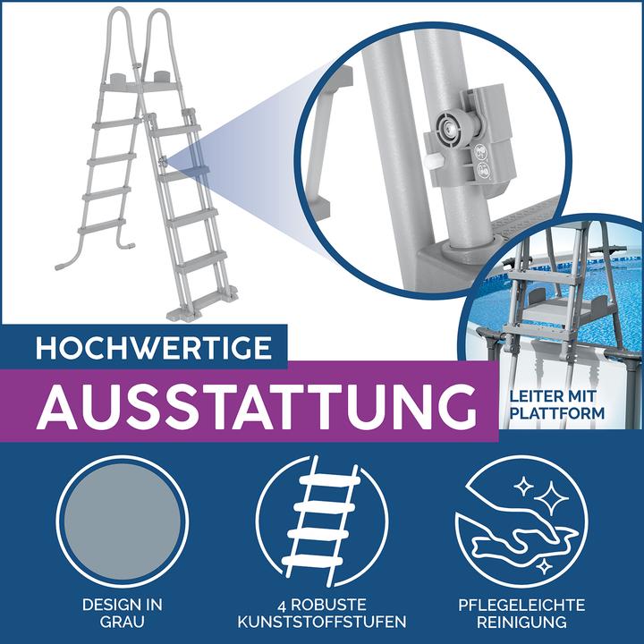 Actual product image Bestway Flip & Lock™ Above Ground Pool Ladder 1.32 m