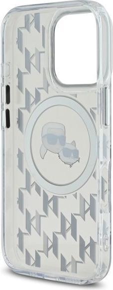 Actual product image Karl Lagerfeld KLHMP16LHMCKMHT iPhone 16 Pro 6.3" przezroczysty/transparent IML Monogram Karl&Choupe (Apple iPhone 16 Pro)