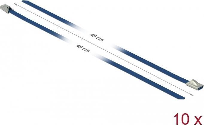Produktbild Delock Edelstahlkabelbinder 400x4,6 10 Stk. (Kunststoffkabelbinder, 400 mm, 10 Stk.)