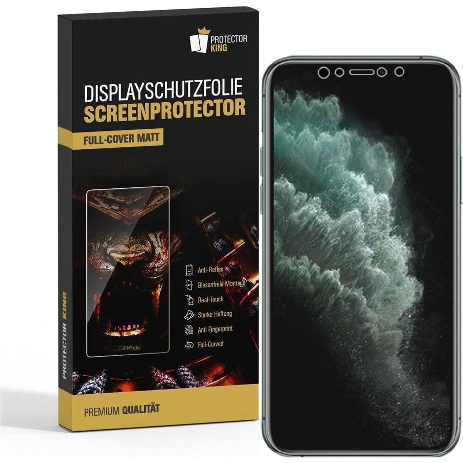 Protectorking 2x Premium Displayschutzfolie Matt Entspiegelt (2 Stück, Apple iPhone XS Max), Smartphone Schutzfolie