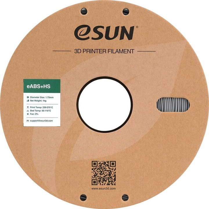 Produktbild eSUN EABS+HS 1,75mm SILVER 1kg (ABS, 1.75 mm, 1000 g, Silber)