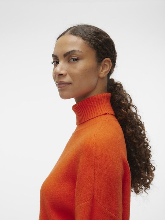 Actual product image Vero Moda VMGOLDNEEDLE WIDE LS LONG ROLLNECK PULL. Knitted pullover (S)