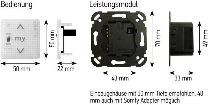 Actual product image somfy Smoove Uno A/M io Pure