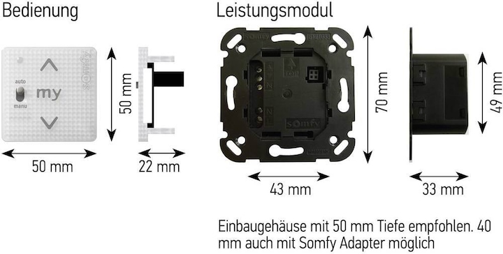 Produktbild somfy Smoove Uno A/M io Pure