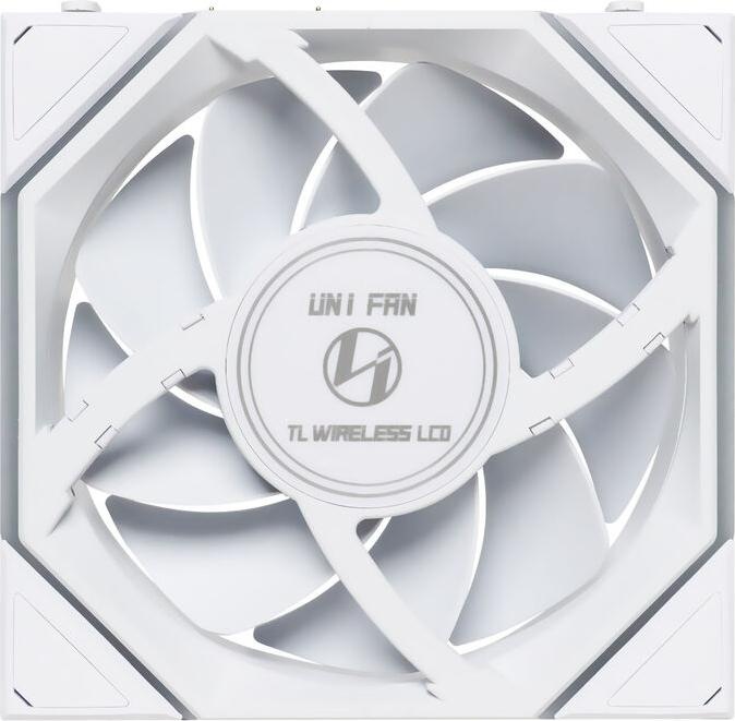 Lian-Li UNI FAN TL Wireless LCD Lüfter, ARGB, PWM - 120 mm, weiss (120 mm, 1 x)