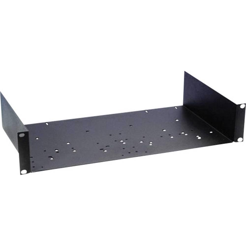Adam Hall Rackablage 48,3 cm (19") mit Lochbild (Zubehör), Audio Racks + Cases, Schwarz