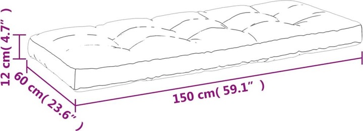 Image du produit VidaXL Ensemble salon de jardin 10 pièces avec coussins (150 x 60 x 12 cm)