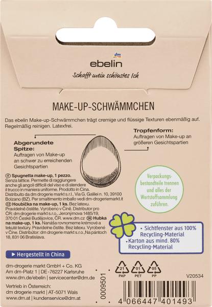 Actual product image dm ebelin Make-up sponge oval