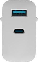 Produktbild Genesis Ladowarka sieciowa Natec Ribera Gan 1x USB-A + 1x USB-C 65W biala (65 W)