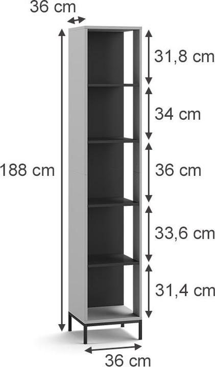 Produktbild Vicco Eliza (36 x 36 x 188 cm)