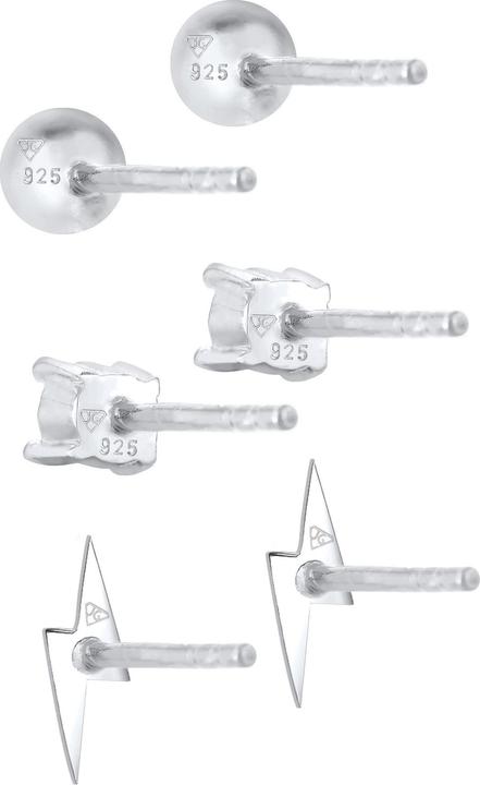 Image du produit Elli Éclair, boucles d'oreilles en cristal, boule (Cristal de verre, Argent sterling 925)