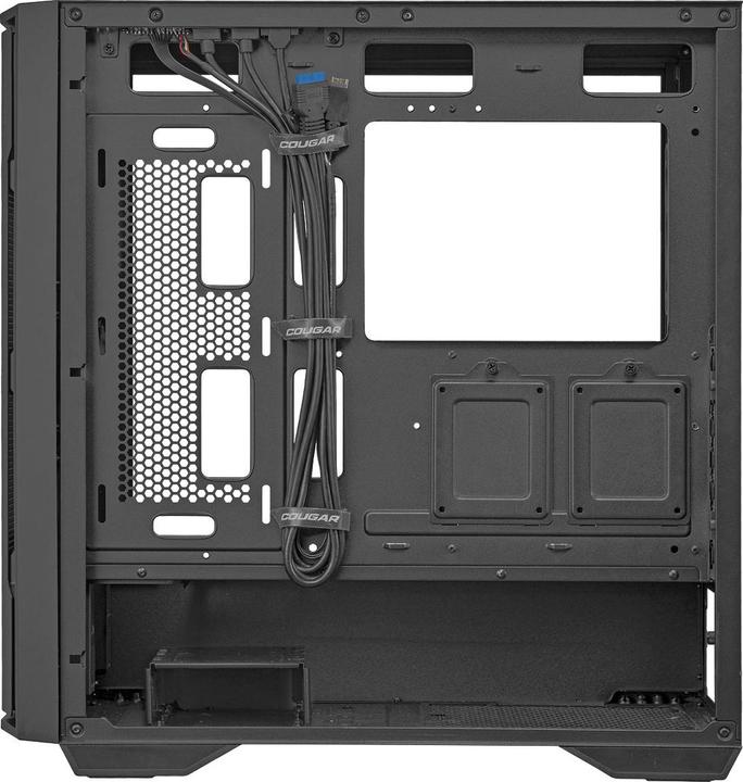 Actual product image Cougar Uniface Black| PC Case | Mid Tower / Mesh Front Panel / 2 x ARGB Fans / TG Left Panel (ATX, Mini-ITX, SSI CEB)