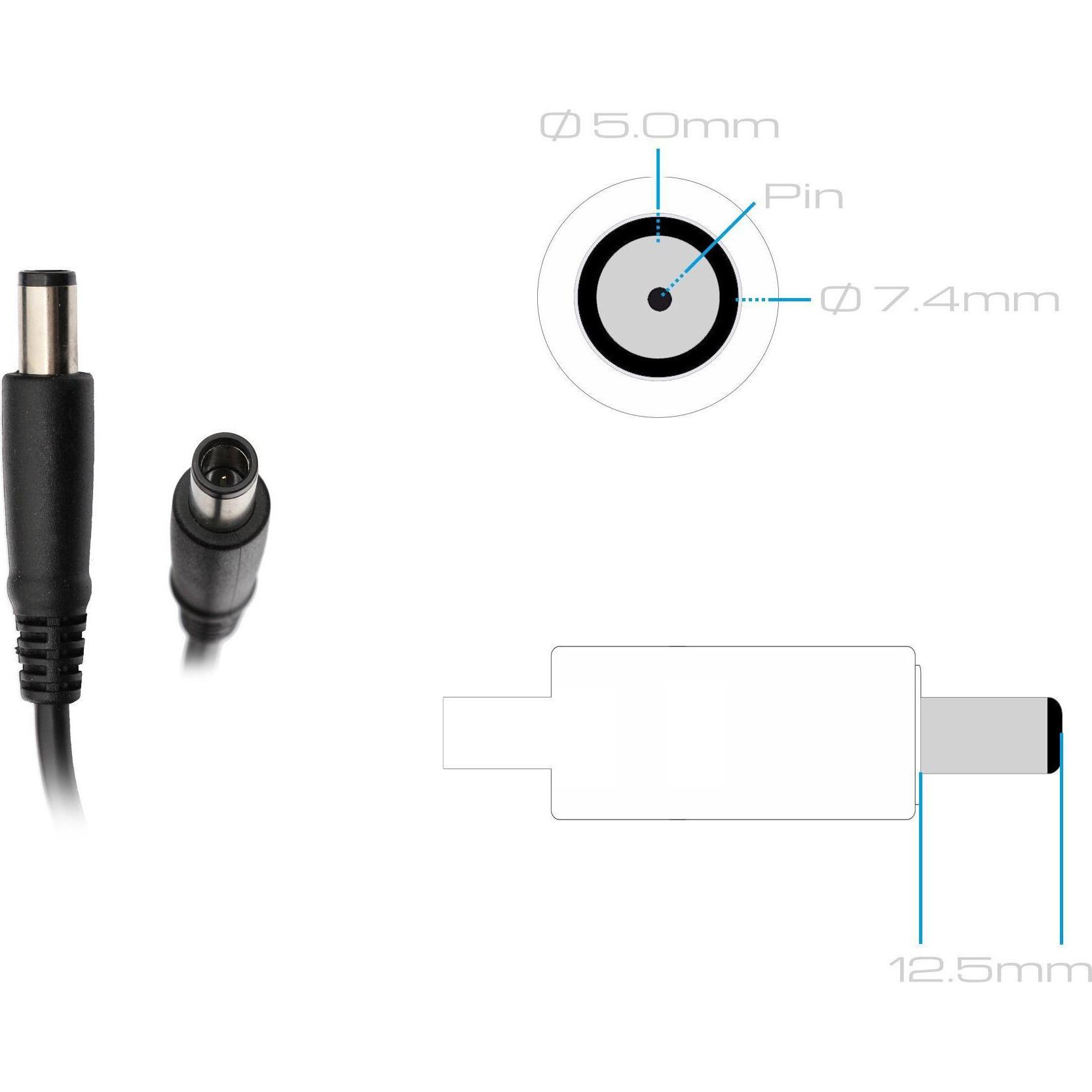 Dell JV1HP (65 W), Notebook Netzteil, Schwarz