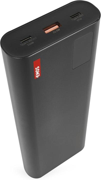 Actual product image Emos NTBF30 powerbank, 27,000 mAh, 100 W PD, black (27000 mAh, 100 W, 99.90 Wh)