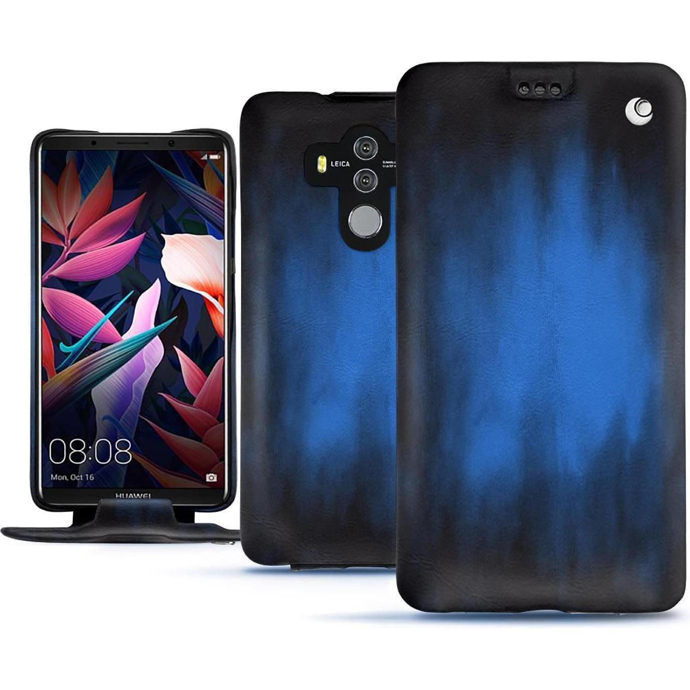 Thumbnail - Noreve Lederschutzhülle vertikal (Huawei Mate 10 Pro), Smartphone Hülle, Blau
