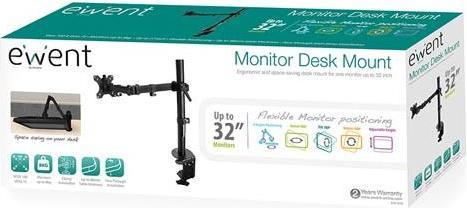 Image du produit Ewent Support de bureau pour moniteur jusqu'à 32 pouces, 1 écran, noir (Tables, 32", 8 kg)
