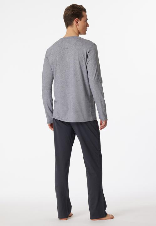 Produktbild Schiesser langer Herren Pyjama / Schlafanzug mit Knopfleiste (62)