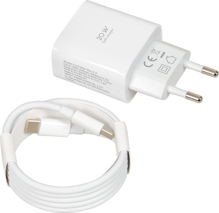 iBox ŁADOWARKA SIECIOWA I-BOX C-39 USB-C PD20W Z KABLEM (20 W)