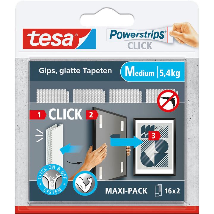 Actual product image tesa Powerstrips Velcro adhesive pads