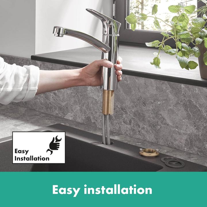 Immagine prodotto hansgrohe Rubinetto da cucina MyCube, ruotabile a 360° e a risparmio idrico