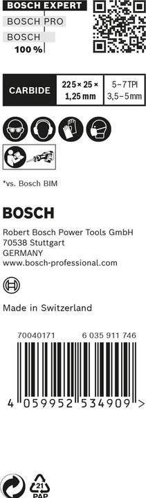 Actual product image Bosch Professional Zubehör EXPERT 'Wood with Metal Demolition' S 1167 XHM reciprocating saw blade, 10 pieces