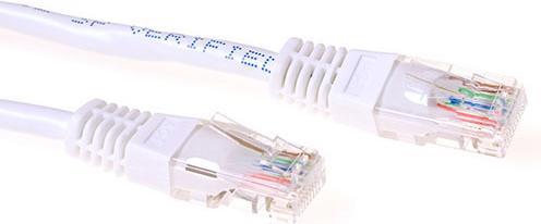 Actual product image White 10 meter U/UTP CAT6 patch cable with RJ45 connectors. Cat6 u/utp white 10.00m (U/UTP, CAT6, 10 m)