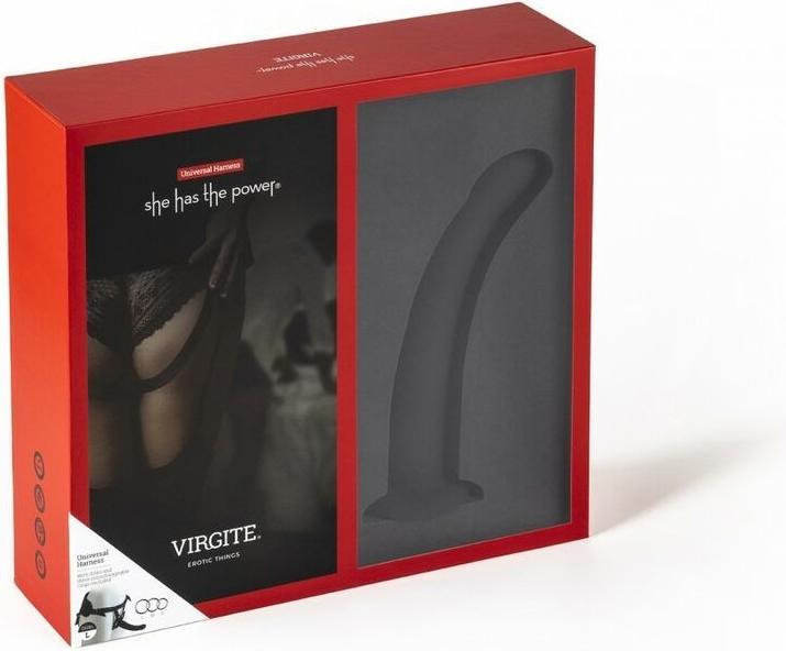 Produktbild Virgite Gurt Mit Schwarzem Dildo Grösse L