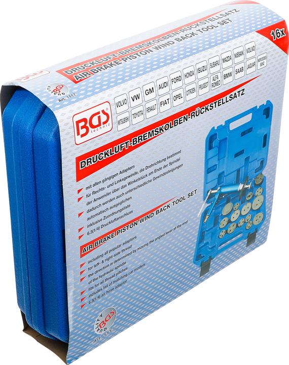 Produktbild BGS Bremskolben-Rückstell-Satz pneumatisch 16-tlg. (Handbremse, Bremsset)