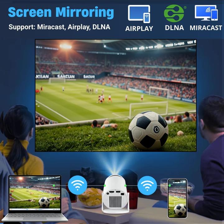 Produktbild Limoff 4K Mini Projektor mit Android 11 & Bluetooth 5.2 (160 lm)