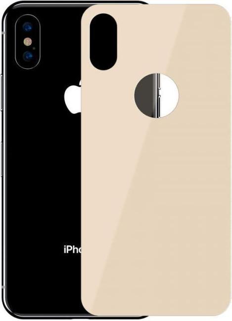 Produktbild Baseus iPhone Xs Max 03 mm Full coverage curved TGlass rear ProtectorGold (1 Stück, Apple iPhone XS Max)
