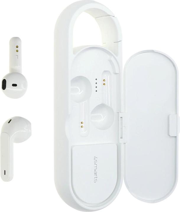 Produktbild 4smarts In-Ear-Kopfhörer Eara Twin Weiss (ANC, 3 h, Kabellos)