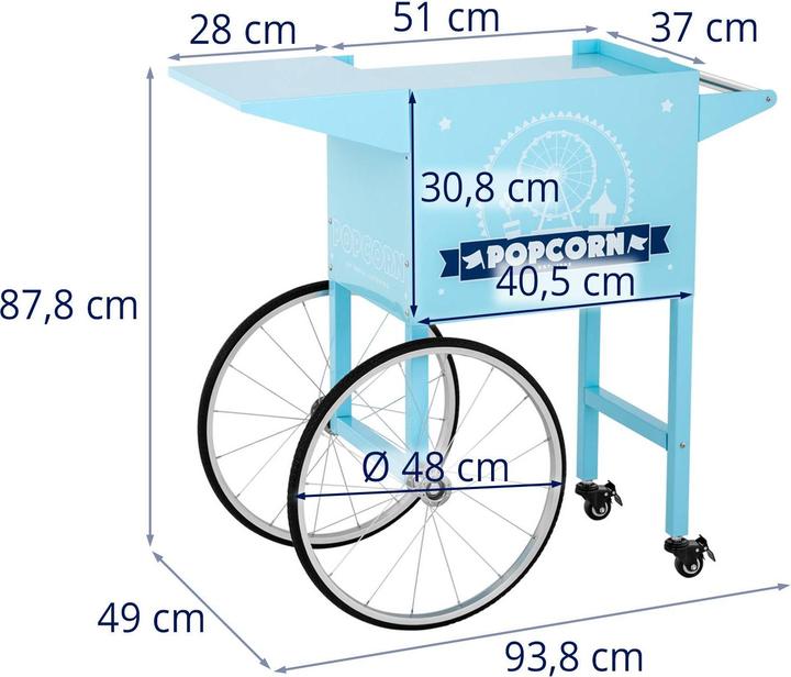Produktbild Royal Catering RCPT-BBWS-1 Popcornwagen