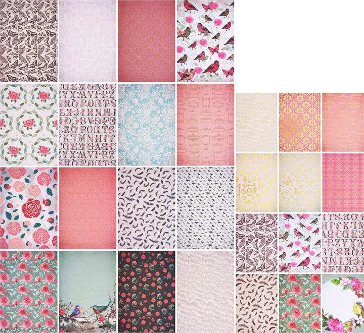 Actual product image VBS Design paper "Beautiful", 28 sheets (180 g/m², 28 x)