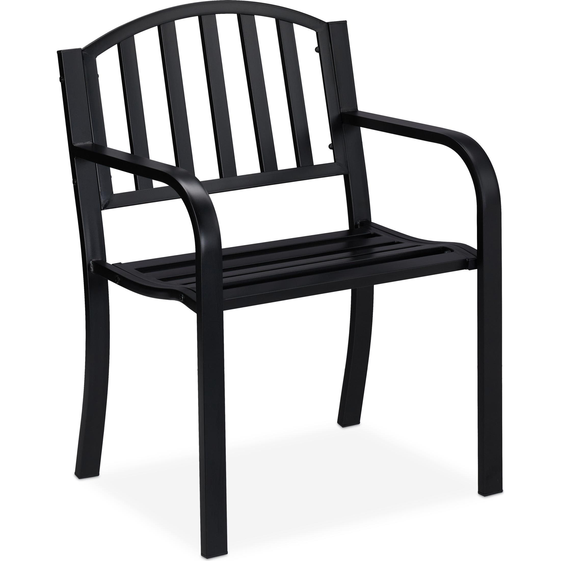 Relaxdays, Gartenstühle, Gartenstuhl Metall