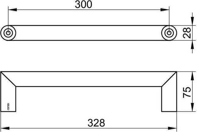 Produktbild Keuco Haltegriff COLLECTION REVA 328mm sw ma