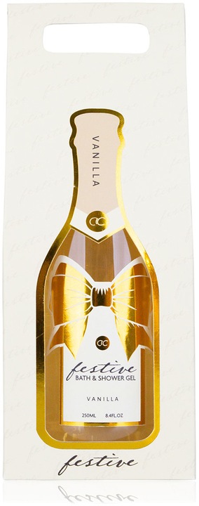 Produktbild Accentra Bade- & Duschgel FESTIVE in Flasche inkl. Geschenkbox "Champagner", 250ml, Duft: Vanilla, Farbe: gol (250 ml)