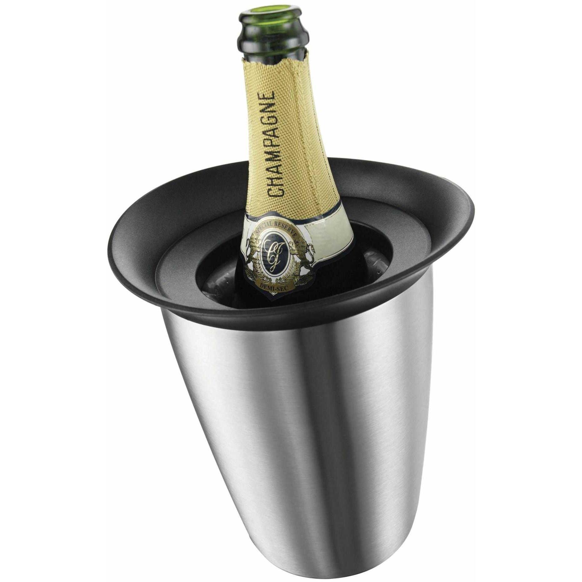 Vacu Vin Prestige, Flaschenkühler, Schwarz, Silber