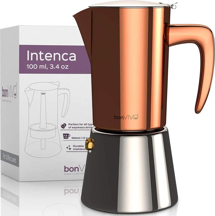 Immagine prodotto BonVivo Caffettiera per espresso 100ml, rame (2 T.)