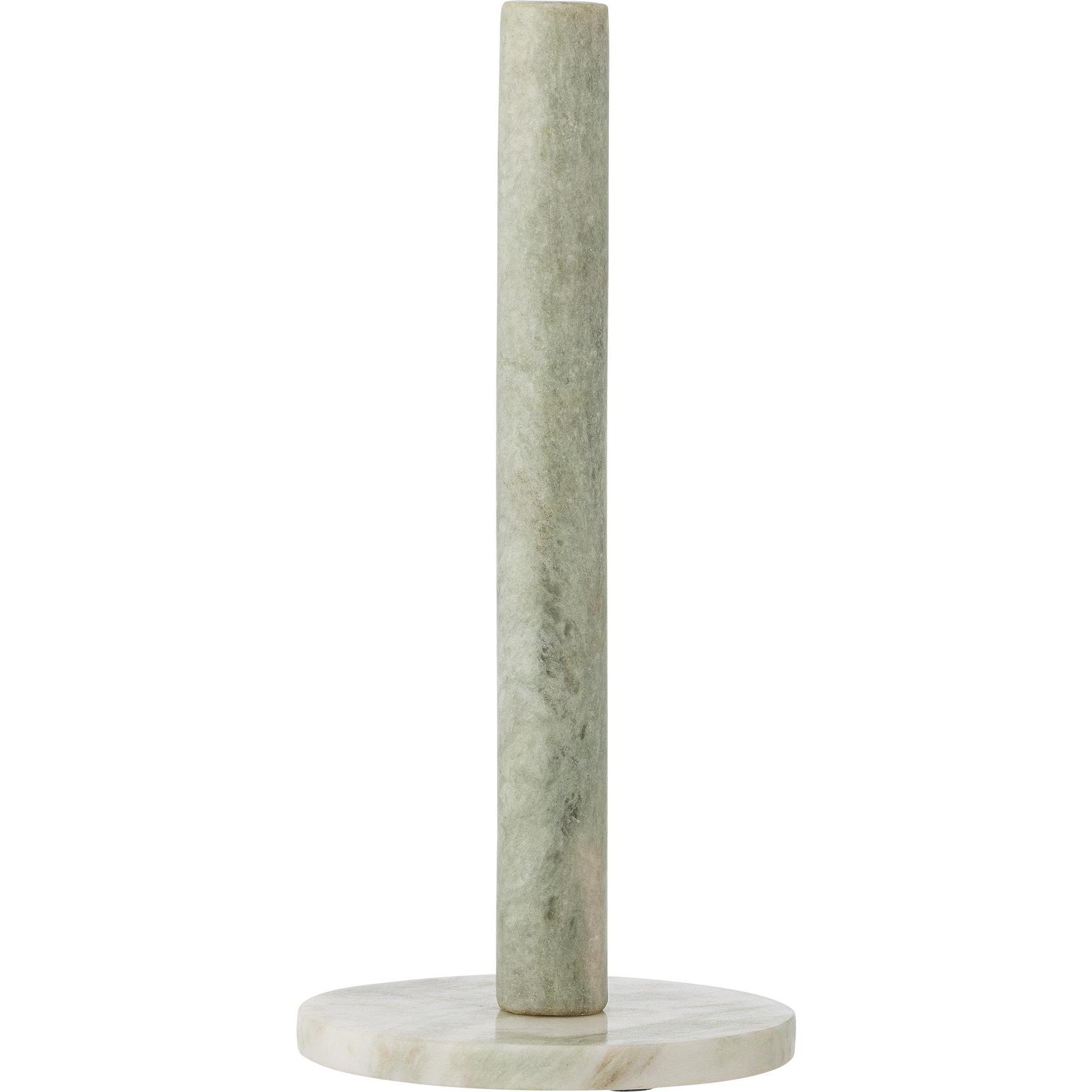 Bloomingville - Emy Kitchen Paper Stand - Green - Marble - 30 cm, Portarotolo cucina, Verde, Beige